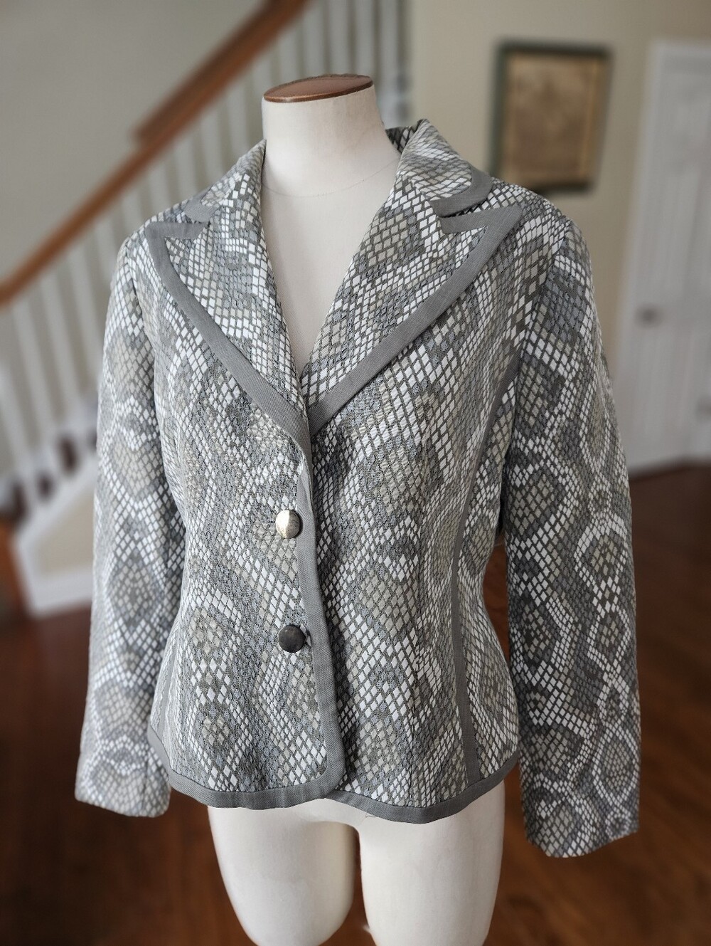 Isabella Snakeskin Print Blazer Jacket Size 8
